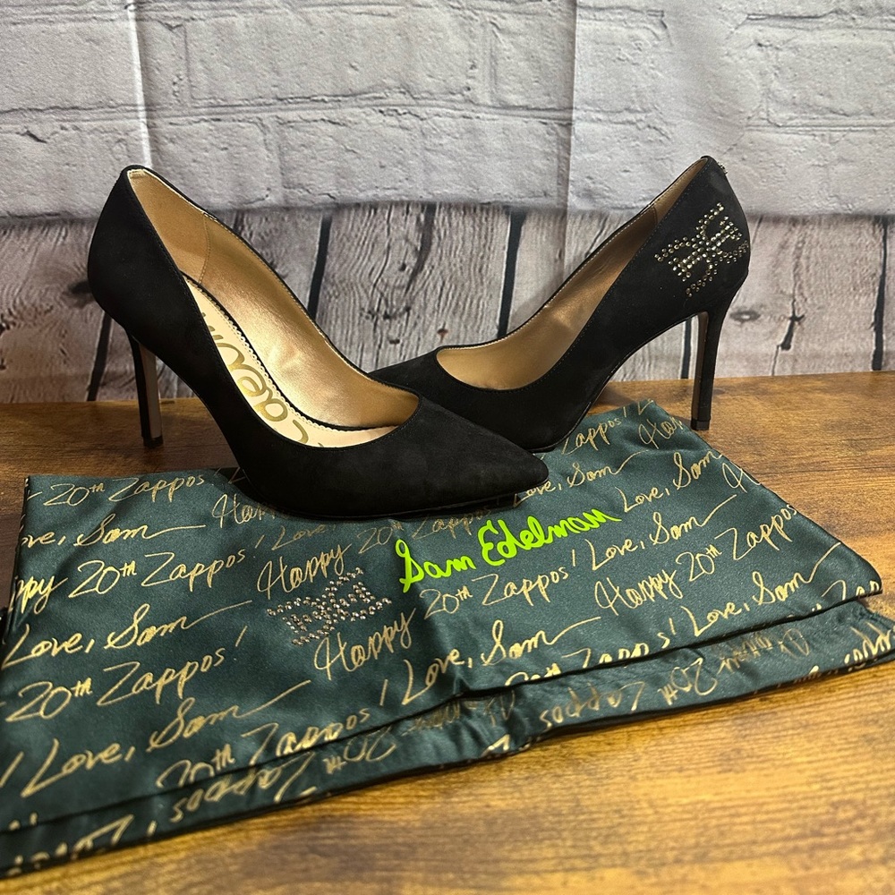 Sam Edelman Hazel 20 Black Suede Pumps